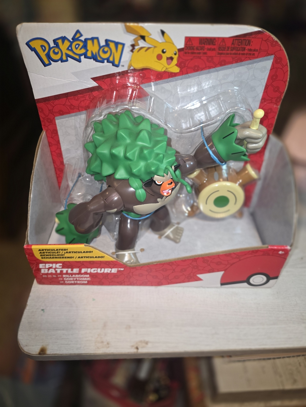PokΓ©mon Epic Battle Figure - Green & Brown Trainer Action Toy